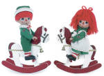 Click to view larger image of Precious Moments Rockin' Christmas Wishes Raggedy Doll Set (Image1)