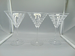 Mikasa Cheers Set Of 3 Martini Glasses