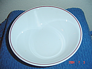Corelle Rust/Brown Trim Serving Bowl  (Image1)