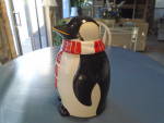 Click to view larger image of Nonni Penquin Christmas Cookie Jar (Image2)
