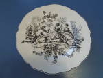 Click here to enlarge image and see more about item 12266: Tabletops New England Toile Dinner Plate Picnic