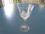 Click here to enlarge image and see more about item 12293: Durand Florence Frosted Petals Wine Goblets