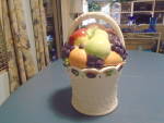 Click to view larger image of International Art White Fruit Basket Ceramic Cookie Jar (Image3)