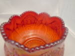 Click to view larger image of Indiana Glass Red Bowl Heirloom Arches Sawtooth Edge  (Image4)