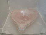 Click to view larger image of Art Glass Mid Century Light Pink Heart Shaped Bowl (Image2)
