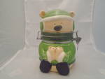 Click to view larger image of Conagra Hinged Small Jar/Cookie Jar Winter Bear (Image1)