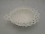 Click here to enlarge image and see more about item 16790: Fenton White Milk Glass Shell Dish