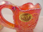 Click to view larger image of Indiana Glass Heirloom Series Carnival Amberina Creamer/Sugar  (Image2)