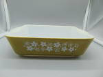 Click to view larger image of Pyrex Crazy Daisy Green 503 Refrigerator Dish MINT Style 1 (Image1)