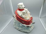 Click to view larger image of Gibson Coca Cola Sleigh Cookie Jar w/Babies too (Image2)