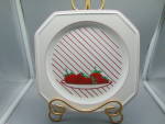 Click to view larger image of Mikasa Fresh Fruit Strawberries Square Salad Plate(s) MINT (Image2)