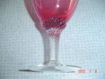 Click to view larger image of VINTAGE George Borgfeldt Cranberry Lisa Wine Glasses/Goblets (Image2)