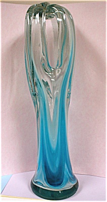 Tall Art Glass Stretched Vase (Image1)
