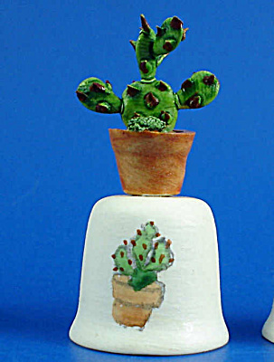 Hand Painted Ceramic Cactus Planter on Thimble Table (Image1)