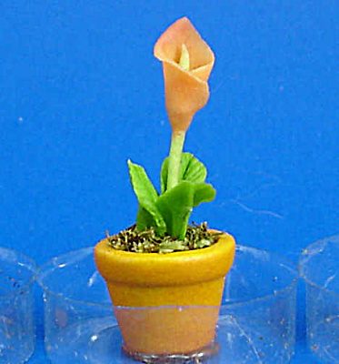Dollhouse Miniature Flower in Clay Pot (Image1)