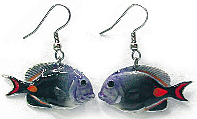 Je052 Achilles Tang Fish Earrings