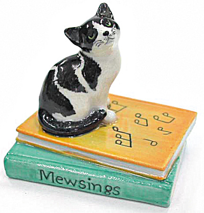 R327 Kitten Mewsings, Cat on Books (Image1)