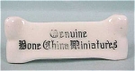 1960s Miniature Bone Shaped Bone China Sign