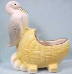 Click to view larger image of 1940s Pottery Stork Planter (Image2)