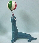Wood Handpainted Seal With Ball
