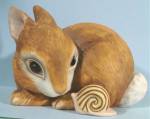 Click here to enlarge image and see more about item a04940: 1984 Franklin Mint Porcelain Bunny Rabbit and Snail