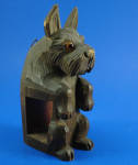 Click to view larger image of German Carved Wood Wall Hanger Scottish Terrier (Image2)