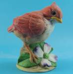 Click to view larger image of Andrea by Sadek Porcelain Baby Cardinal Bird (Image1)