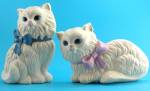 Click here to enlarge image and see more about item a06777: Plastic Persian Cat Wall Hanger Pair