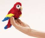 Click here to enlarge image and see more about item f0031: Folkmanis Finger Puppet Scarlet Macaw