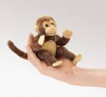 Click here to enlarge image and see more about item f0034: Folkmanis Finger Puppet Monkey