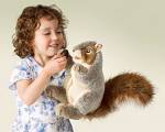 Click to view larger image of Folkmanis® Hand Puppet Grey Squirrel (Image2)