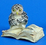 K482 Owl on Antique Style Book