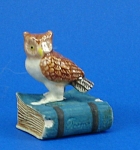 K482 Owl on Antique Style Book