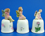 Hand Painted Ceramic Thimble - Fairy Trio