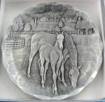 Click to view larger image of Wendell August Small Metal Mare Foal Horse Plate (Image1)