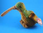Click here to enlarge image and see more about item t01504: 1998 Ty Beanie Kiwi Bird Named Beak