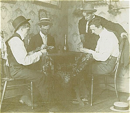 CABINET PHOTO - CARD GAME IN PROGRESS C.1890’s. (Image1)