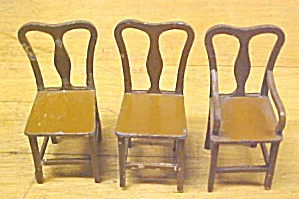 Tootsie Toy Chairs (3) Doll House Diecast (Image1)