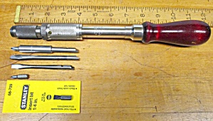 Millers Falls Ratchet Spiral Screwdriver No. 61a W/hex Adapter