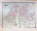 Click to view larger image of Antique Map Spain Holland Belgium Denmark  Crams 1883 (Image3)