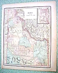 Antique Map Idaho Arizona 1894