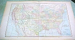 Antique Map United States Of America 1894