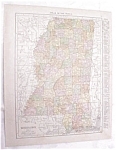 Click to view larger image of Antique Map Mississippi Kentucky Tennessee 1917 Rand (Image1)