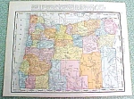 Click to view larger image of Antique Map Oregon 1916 Rand McNally (Image1)