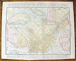 Antique Map Quebec Ontario 1912