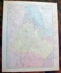 Antique Map Abyssinia & Oceania 1907 