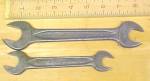 Indestro Wrench Pair Open Ended Set of 2 Antique