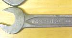 Click to view larger image of Indestro Wrench Pair Open Ended Set of 2 Antique (Image3)