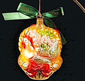 WATERFORD Blown Glass HOLIDAY HEIRLOOM 3 Three FRENCH HENS Twelve 12 Days 115761 2000 (Image1)