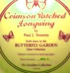 Click to view larger image of '87 CRIMSON PATCHED LONGWING:BUTTERFLY GARDEN (Image2)